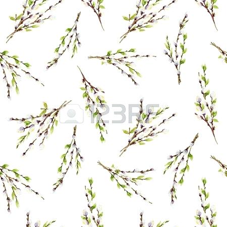 450x450 Watercolor Willow Tree Set Branches Weeping Turning Black
