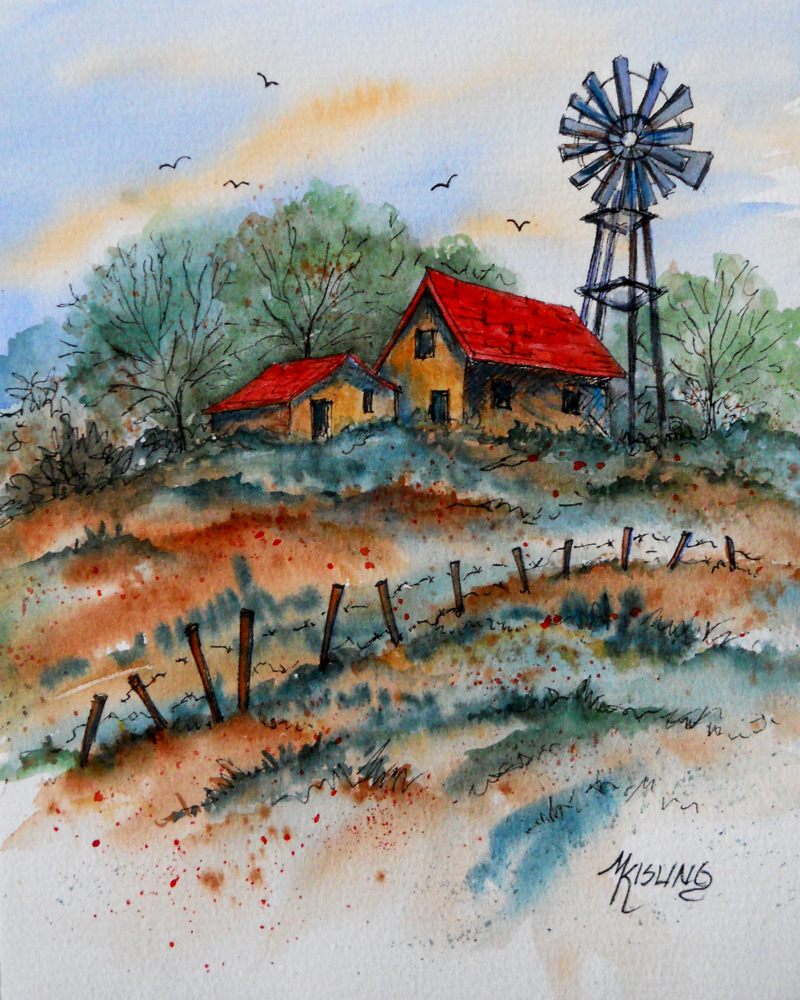 800x1000 Martha Kisling Art With Heart Country Windmill