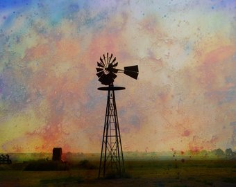 340x270 Windmill In Watercolor