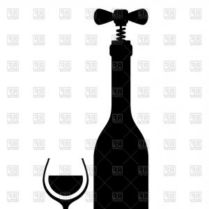 300x300 Watercolor Artistic Wine Bottle Vector Orangiausa