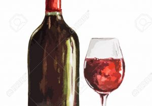 300x210 Watercolor Paintings Of Wine Bottles Hand Drawn Watercolor