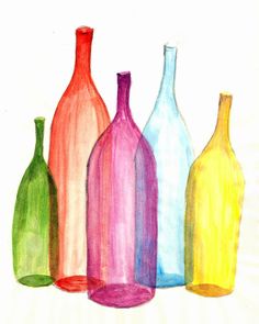 236x295 Wine Bottle Watercolor My Watercolor Paintings