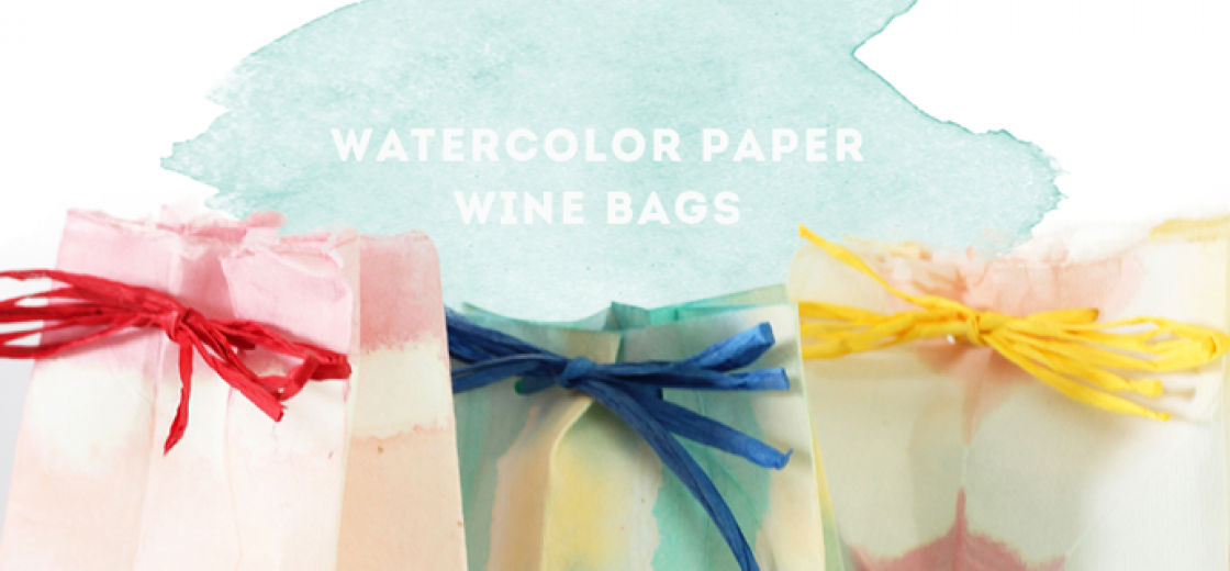 1120x520 Diy Watercolor Paper Wine Bag