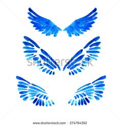 236x246 Watercolor Angel Wings. Clip Art Clipart Scrapbook Vector Eps