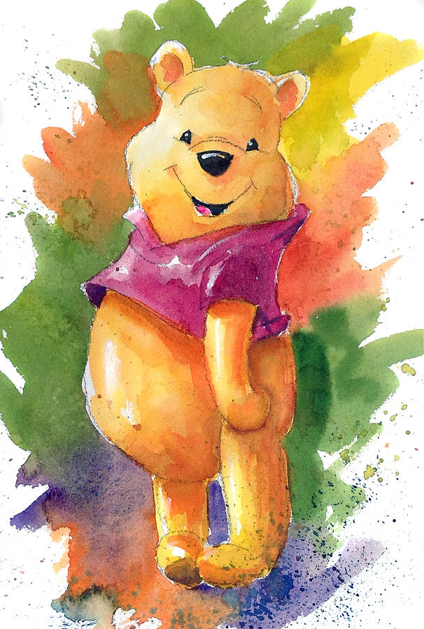 607x900 Winnie The Pooh Painting By Andrew Fling