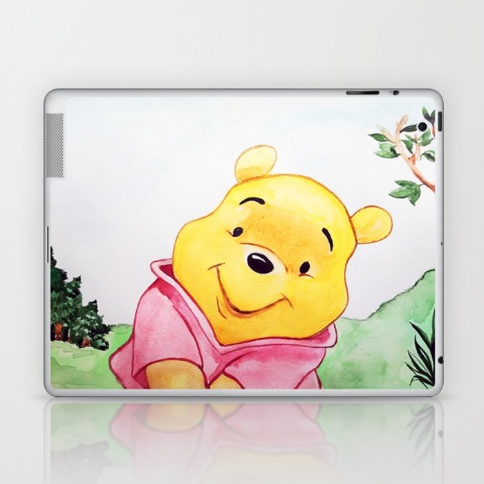 700x700 Winnie The Pooh, Watercolor Laptop Amp Ipad Skin By Lubaost Society6