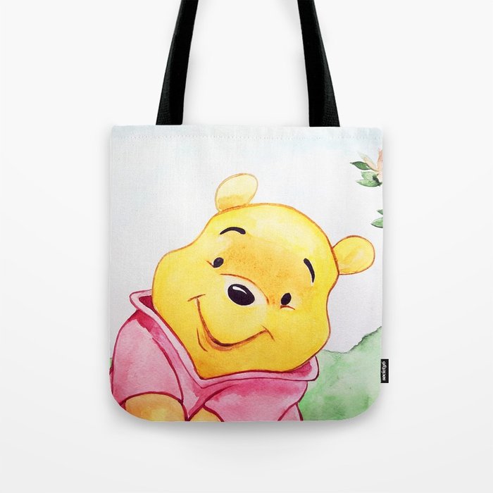 700x700 Winnie The Pooh, Watercolor Tote Bag By Lubaost Society6