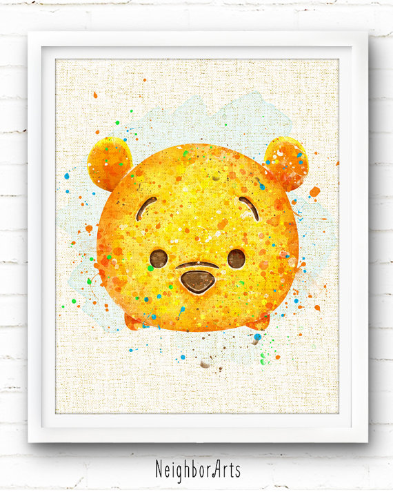 570x713 Winnie The Pooh Poster, Disney Print, Tsum Tsum, Kids Decor