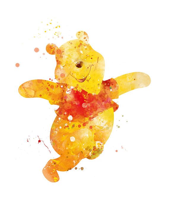 570x713 Winnie The Pooh Print Watercolor Winnie The Pooh Wall By Sprinnt
