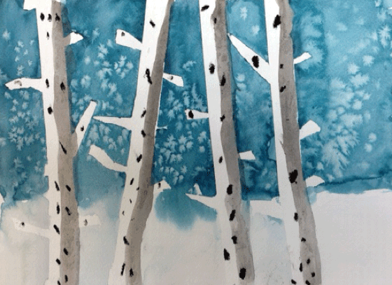 560x407 Winter Birch Trees Free Lesson Plan Download