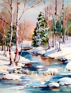 236x309 753 Best Winter Landscapes Images Water Colors