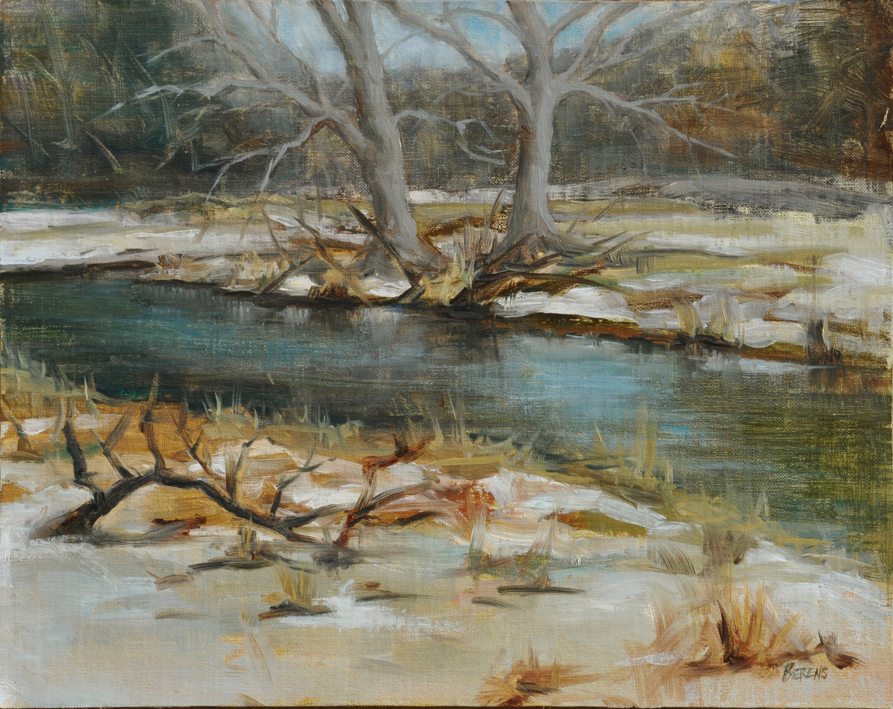 3047x2420 Winter Solstice Oil Plein, Airstudio Barb Berens Fine Art
