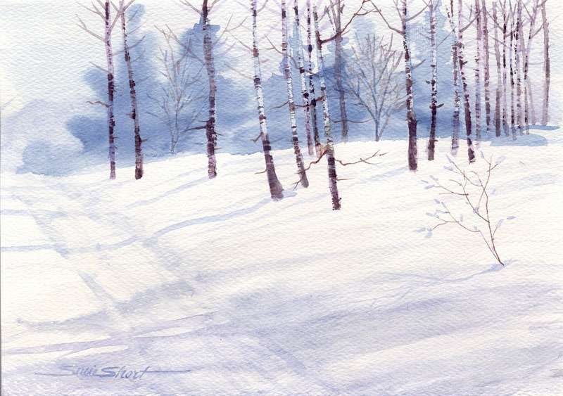 800x563 Susie Short Watercolor Winter Landscape