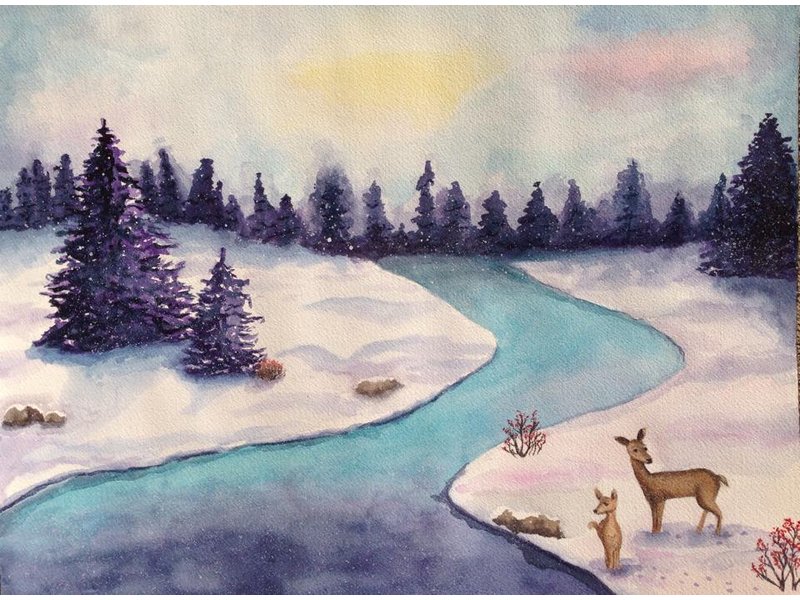 800x600 Winter Watercolor Painting Classes Joliet, Il Patch