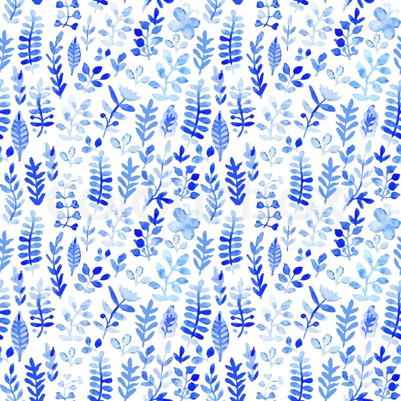 800x800 Vector Watercolor Texture With Flowers. Floral Pattern. Original