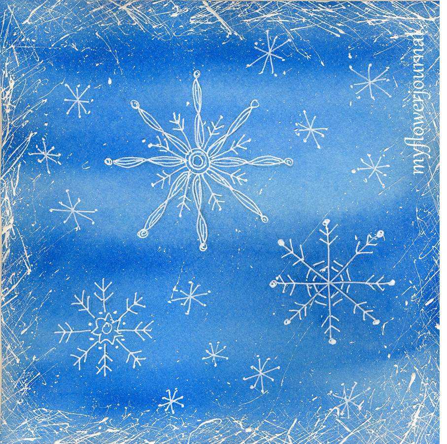 907x900 Winter Painting Ideas Awesome Snowflake Doodles On A Watercolor