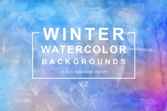 710x473 Winter Watercolor Backgrounds Vol.2 By Freezeronmedia Graphics