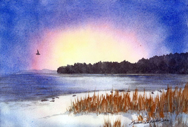 600x405 Original Watercolor Paintings By Laura Tasheiko, Maine Artist