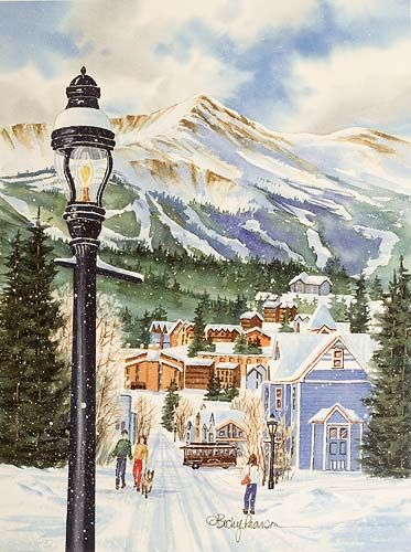 373x500 Breckenridge In Winter Watercolor Places Near Ampor Dear