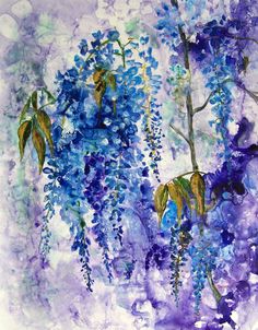 236x302 Wisteria Watercolor In Lavender Artworks Wisteria