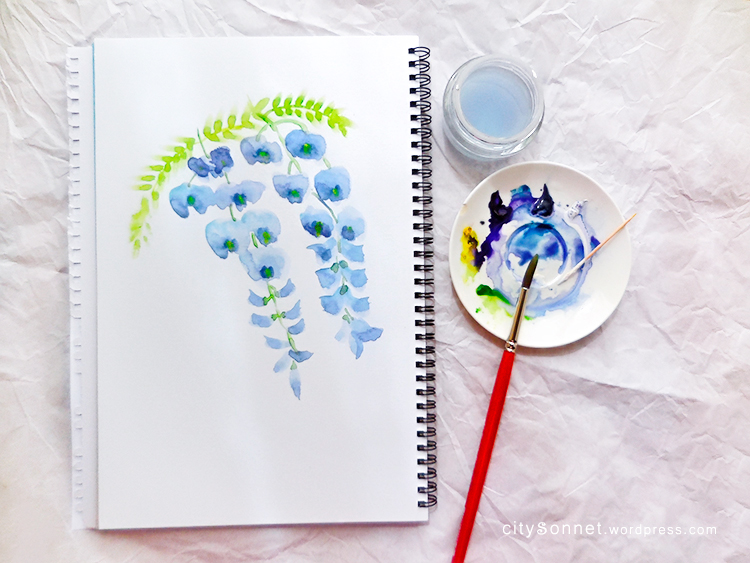 750x563 Wisteria Watercolor