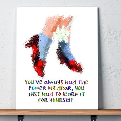 500x500 The Wizard Of Oz Ruby Slippers Splatter Watercolor 11 X 14 Wall