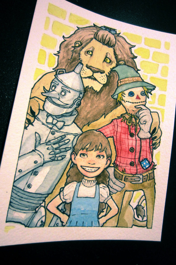 729x1095 Wonderful Wizard Of Oz Watercolor By Lieusum