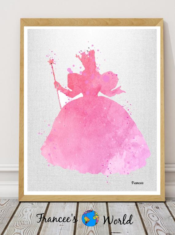 570x763 Glinda The Good Witch Gift Print Wizard Of Oz Watercolor Print