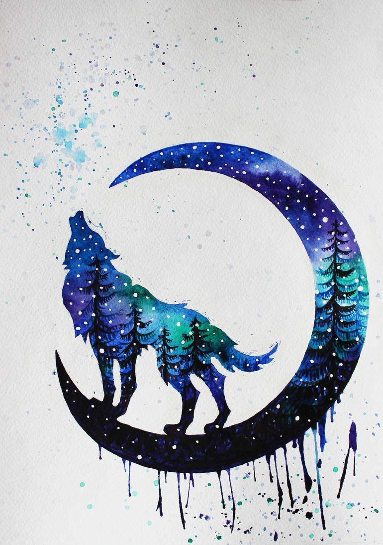 770x1094 Wolf Watercolor Drawing By Yana Mosnytska Saatchi Art