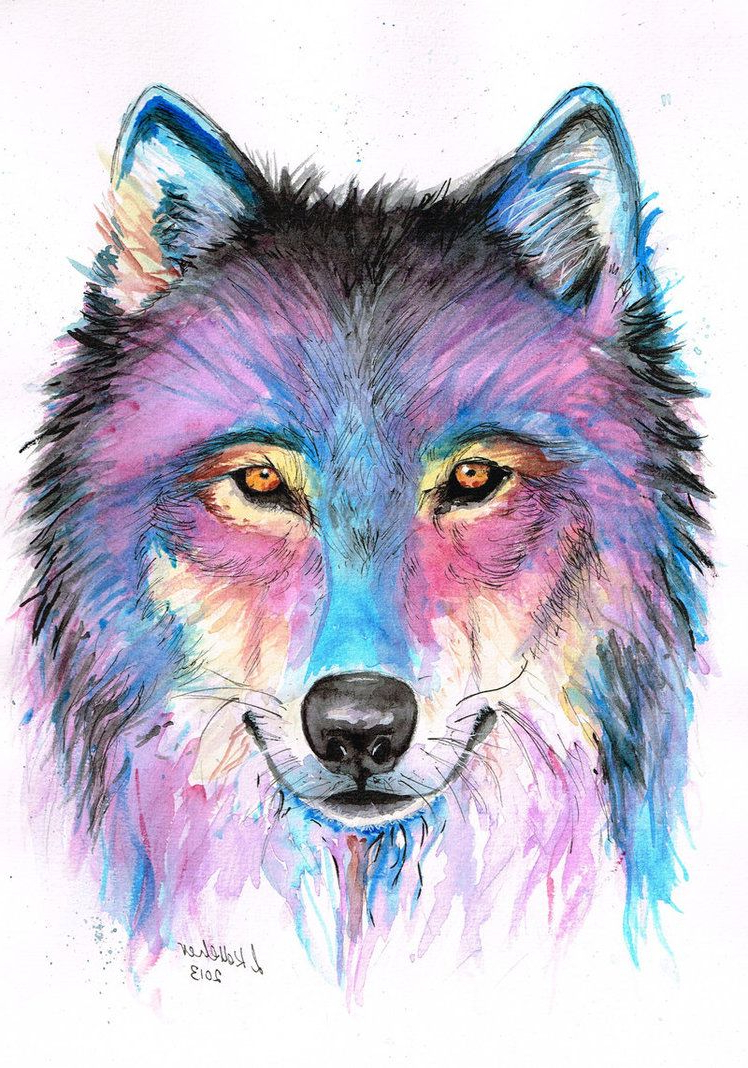 748x1068 Watercolor Wolf Painting Wolf In Watercolourlornakelleherart On