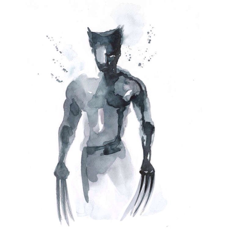 750x750 Wolverine Watercolour Ink Watercolor, Tattoo And