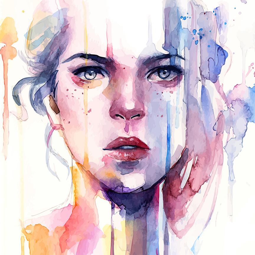 Woman Watercolor at GetDrawings | Free download