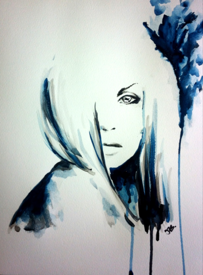 400x541 Watercolor Woman Illustration By On