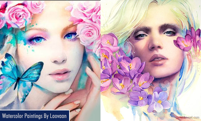 660x400 Beautiful And Vibrant Watercolor Paintings And Mixed Media By Laovaan
