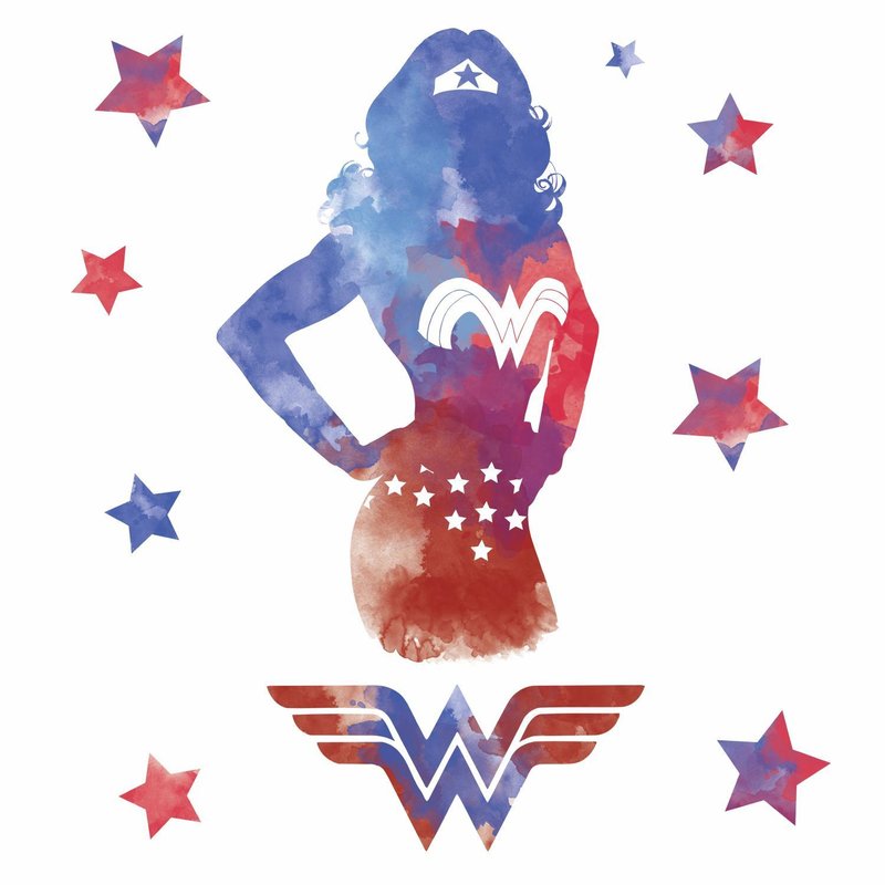 800x800 Room Mates Wonder Woman Watercolor Peel And Stick Giant Wall Decal