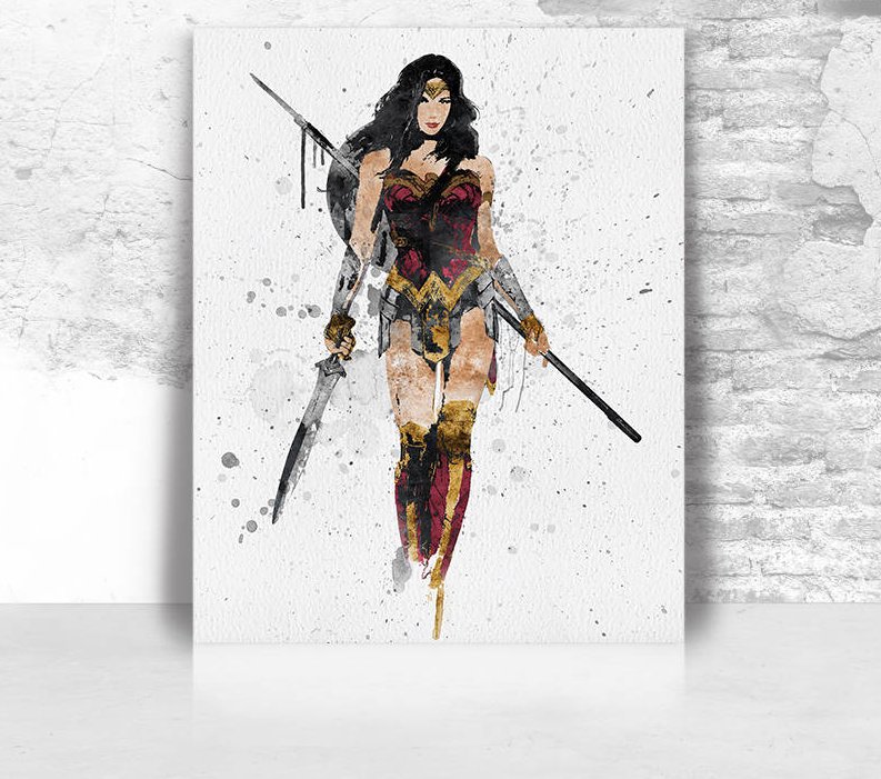 793x701 A Watercolor Print Gifts For Wonder Woman Fans Popsugar