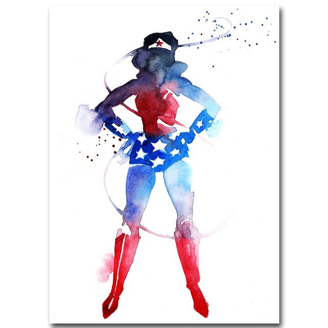640x640 Wonder Woman Superheroes Art Silk Fabric Poster Print 13x18 Inch