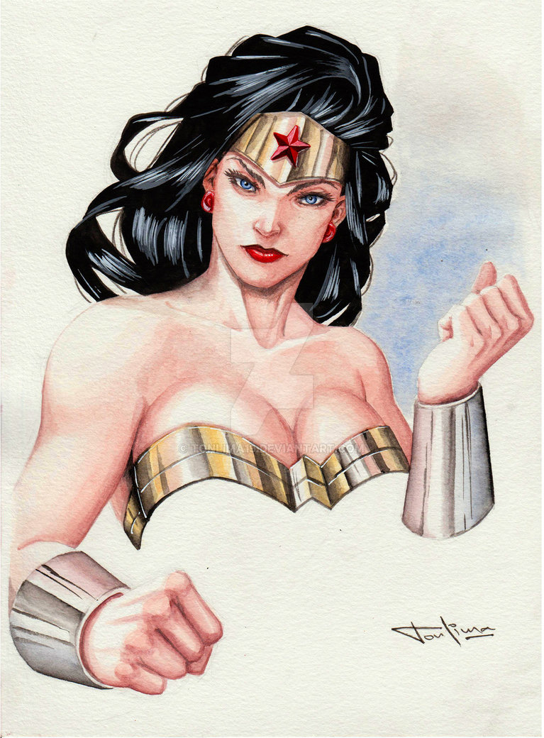 767x1040 Wonder Woman Watercolor By Tonlima19