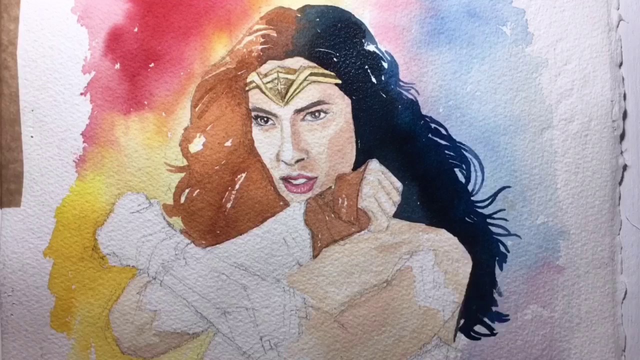 1280x720 Wonder Woman In Watercolor