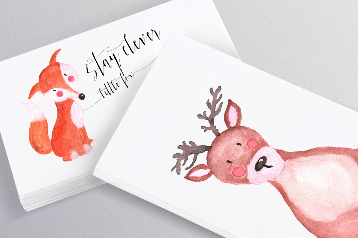 1160x772 Woodland Animals Watercolor Collection By Tanya Kart