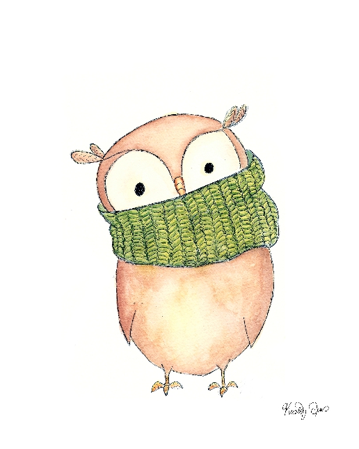516x645 Owl Woodland Watercolor Art Print Kristy Jarvis Online Store