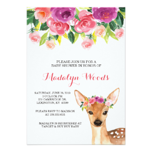 307x307 Woodland Animals Baby Shower Invitations Amp Announcements Zazzle Ca