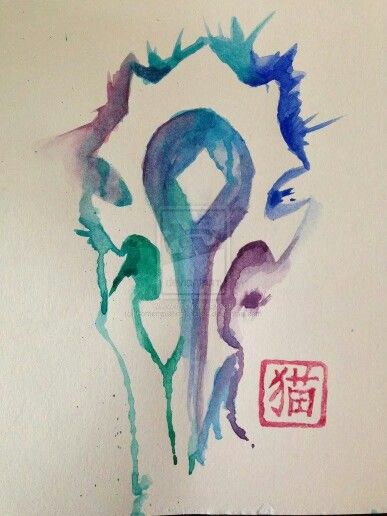 387x516 Watercolor Horde Symbol Tattoo Ideas Horde