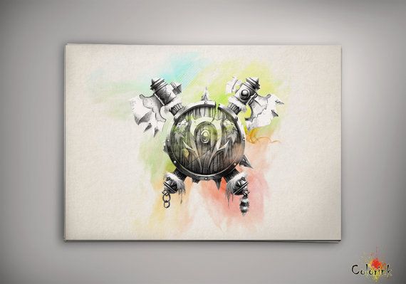 570x399 World Of Warcraft Watercolor Illustrations Art Print 8x10 11x16