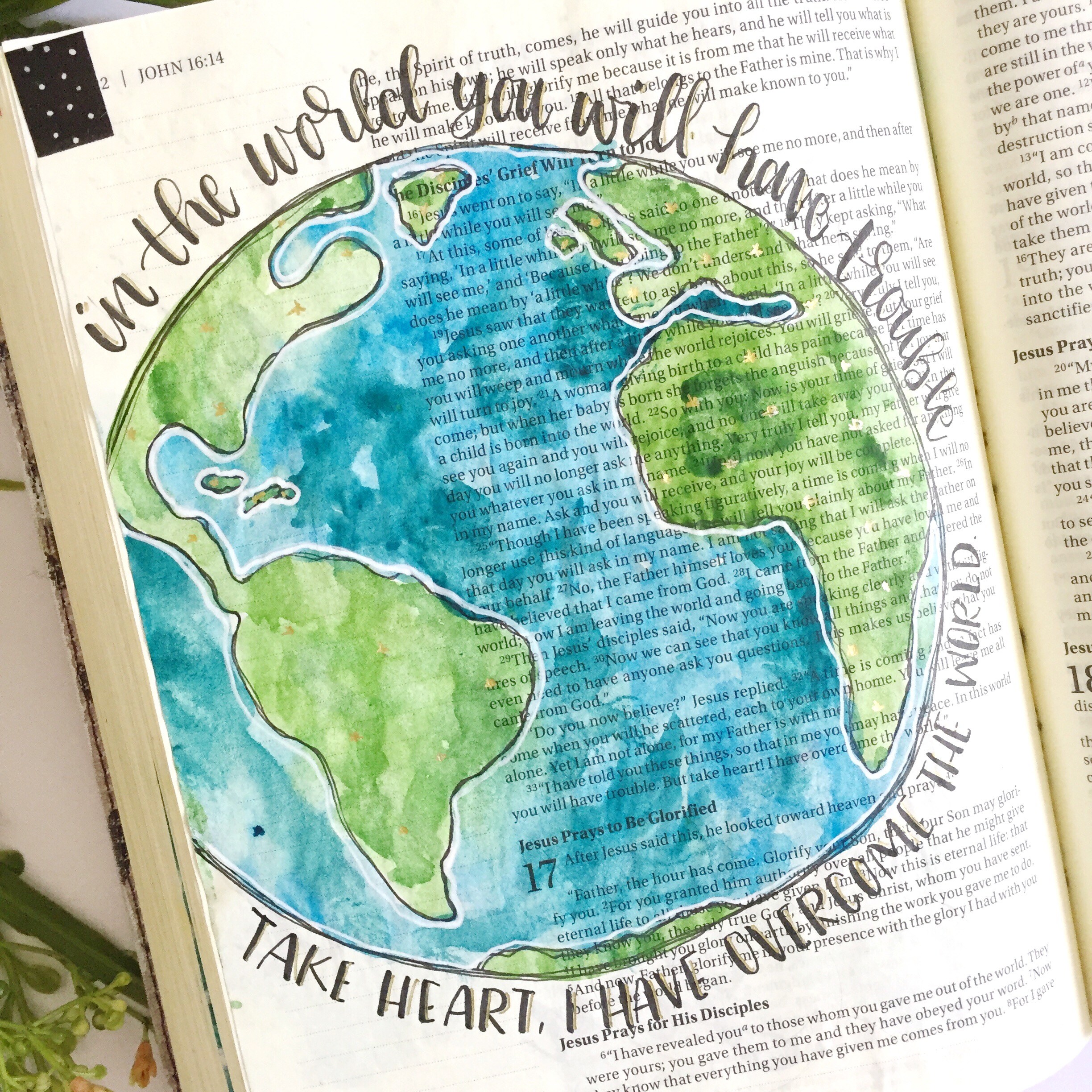 2448x2448 Easy Watercolor World Tutorial Plus A Free Printable