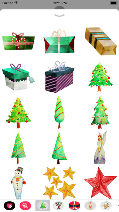 392x696 App Shopper Xmas Watercolor (Stickers)
