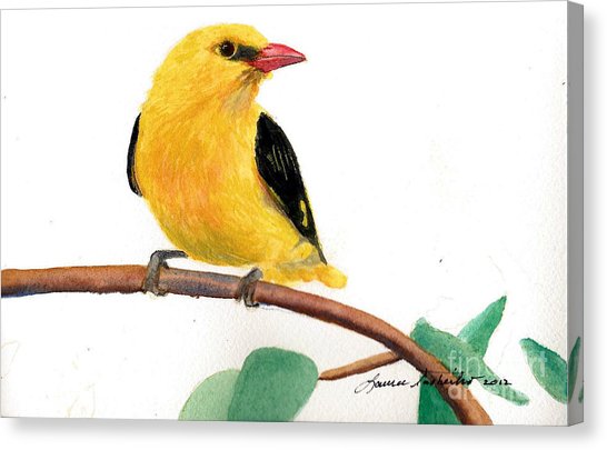 546x405 Little Yellow Bird Painting By Laura Tasheiko