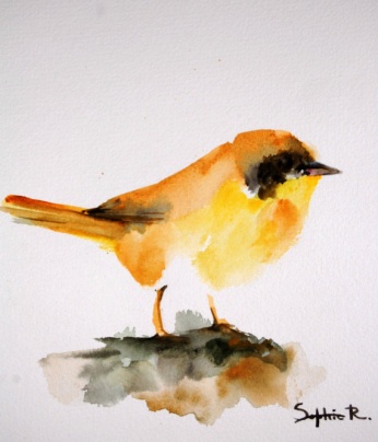 346x404 Yellow Bird Painting The Gallery Shop
