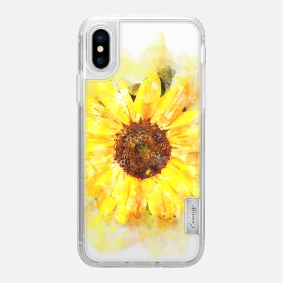 560x560 Sunflower Watercolor Floral Yellow Flower Casetify