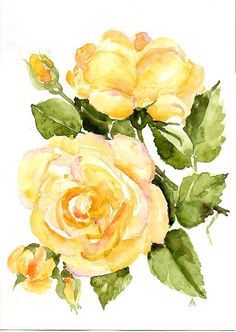 Yellow Flower Watercolor